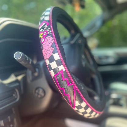 🤠 Give Your Ride That Wild West Energy🛞Western Cowboy Steering Wheel Cover