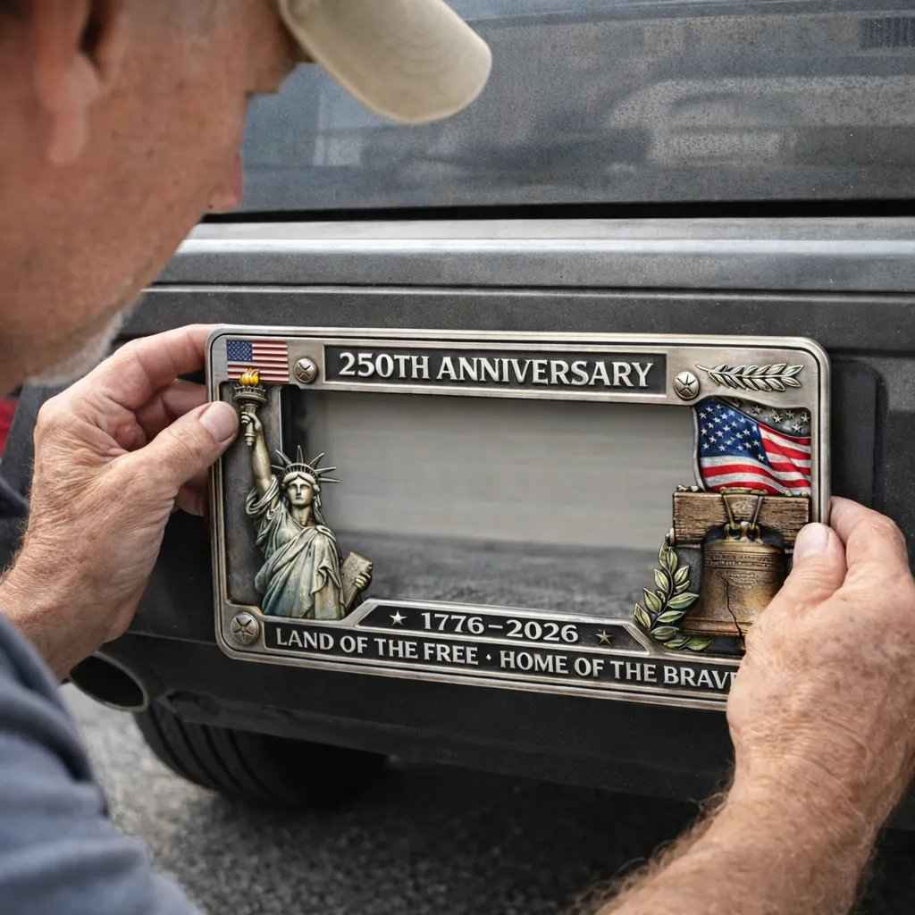 🔥 49% OFF Today Only 🗽🇺🇸 250th Anniversary Commemorative License Plate Frame🚗