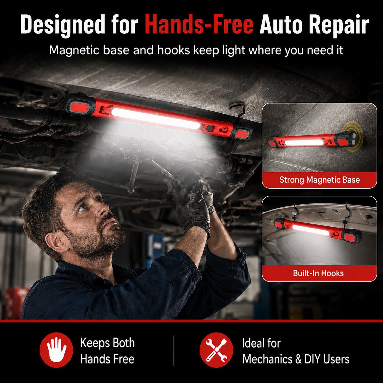 Father's Day Promotion SAVE 49% 🔥3000LM Rechargeable Magnetic LED Work Light Bar