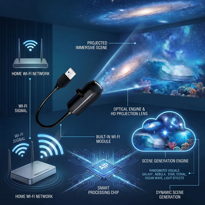 🔥LAST DAY 50% OFF💖🔥Night Light Projector 🔥- Smart Holographic Star Projector