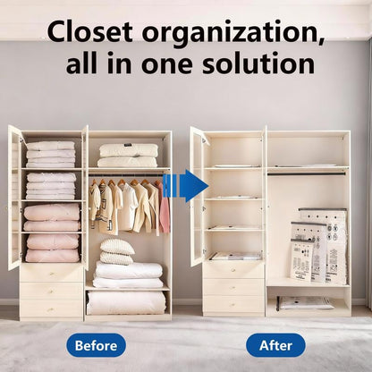 Space-Saving Vacuum Storage Bags with Electric Pump – Multiple Sizes for Clothes, Bedding & Travel