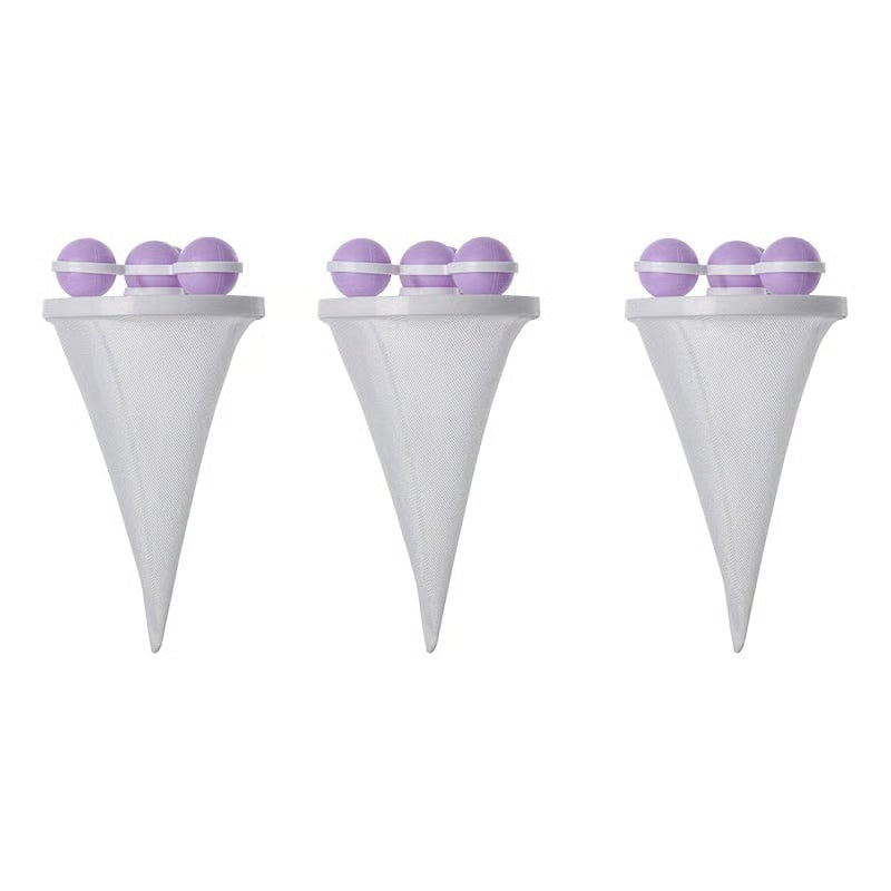 🧺 Hair Filter Bags for Laundry | Floating Lint Catcher 3-Pack