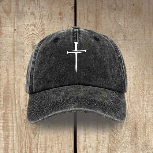 ✝️ Minimalist Three Nails Cross Hat | Christian Art & Faith