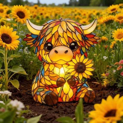 🌻Mother's Day Sale 49% OFF- 🐮Creative Highland Cow  Sunflower LED Night Light