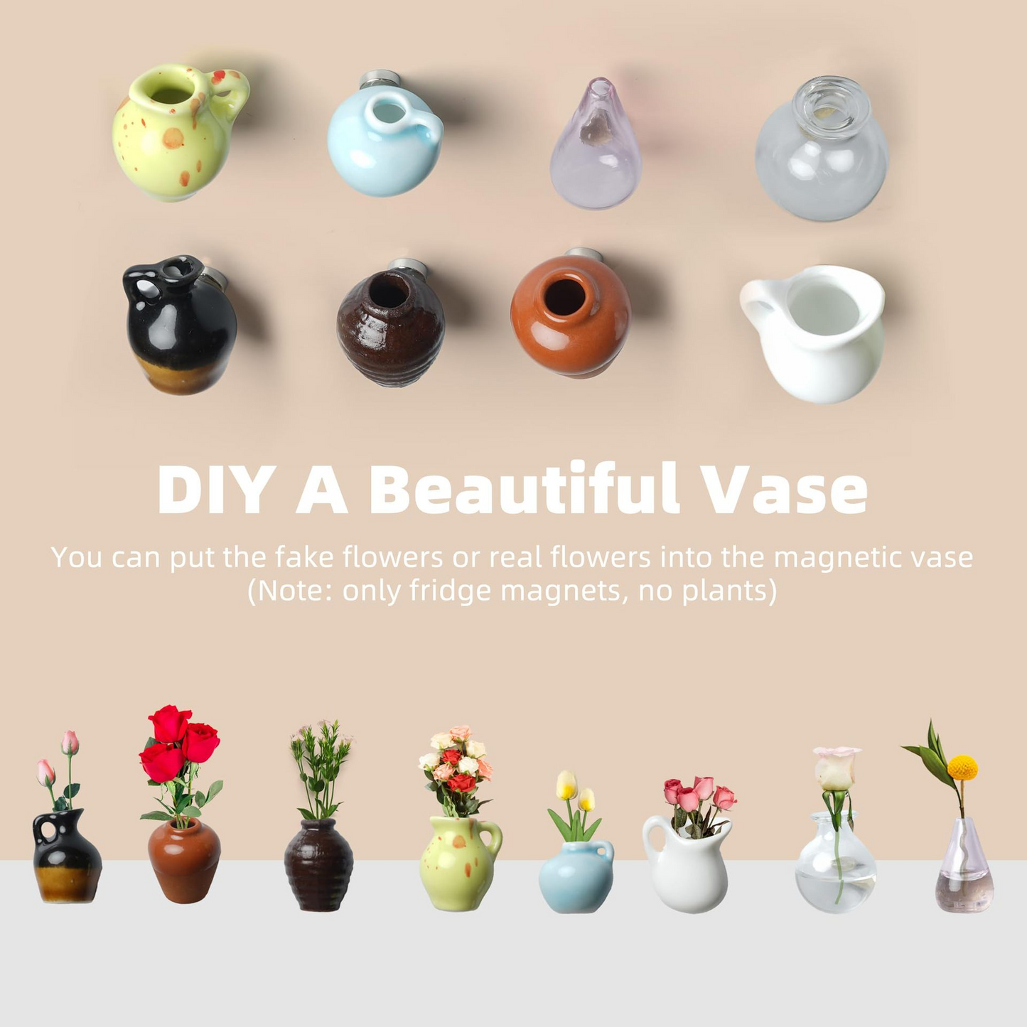 🔥Up To 69% Off!🔥-🌷Mini Dried Flower Ceramic Fridge Magnet – Handmade