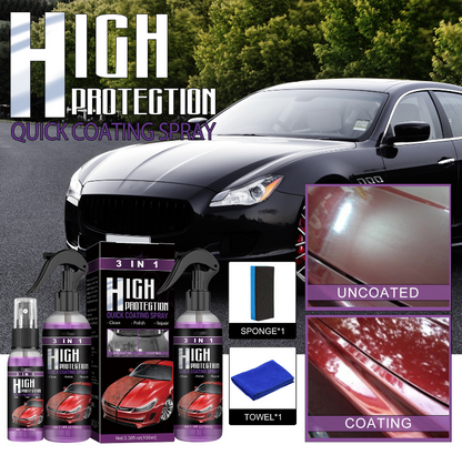 Limited Time 🔥 Buy One Get One Free - 3-in-1 Automotive Ceramic Coating Spray Hydrophobic Agent - 😍 Keeps Your Car Clean and Shiny Long-Lasting