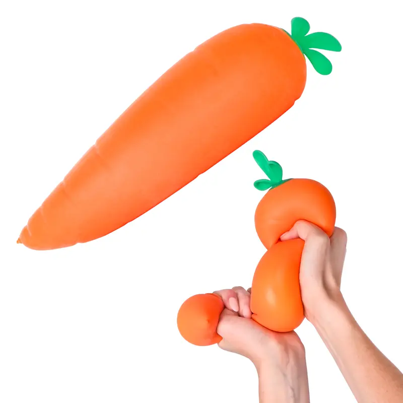 🥕 Giant Squishy Carrot Toy | Squeeze Stretch Stress Relief