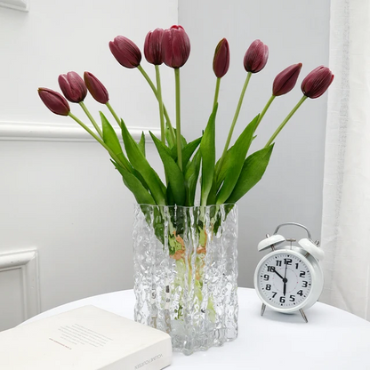 Last Day Promotion! 🔥Outdoor/Indoor UV Resistant & Waterproof Faux Tulip Bouquet 10Pcs Artificial Flower Decor ✅