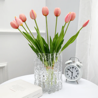 Last Day Promotion! 🔥Outdoor/Indoor UV Resistant & Waterproof Faux Tulip Bouquet 10Pcs Artificial Flower Decor ✅