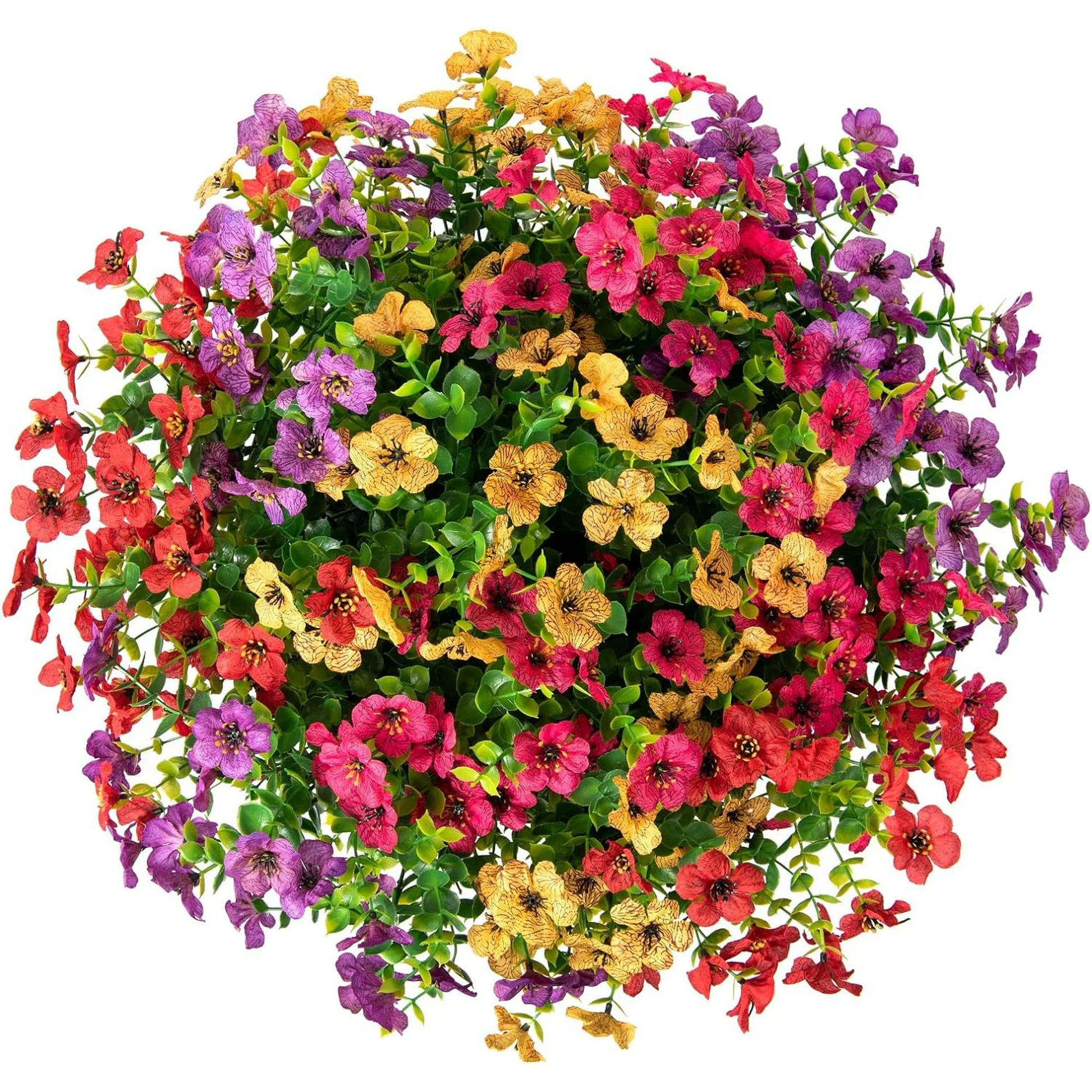 💐 Artificial Daisy Hanging Basket -🏡 Low Maintenance Outdoor Silk Flower Planter for Patio & Garden