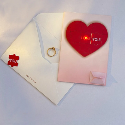 🧩Talking heart-shaped jigsaw puzzle cards💖 A perfect gift for confessions & keepsakes