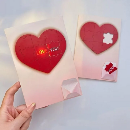 🧩Talking heart-shaped jigsaw puzzle cards💖 A perfect gift for confessions & keepsakes