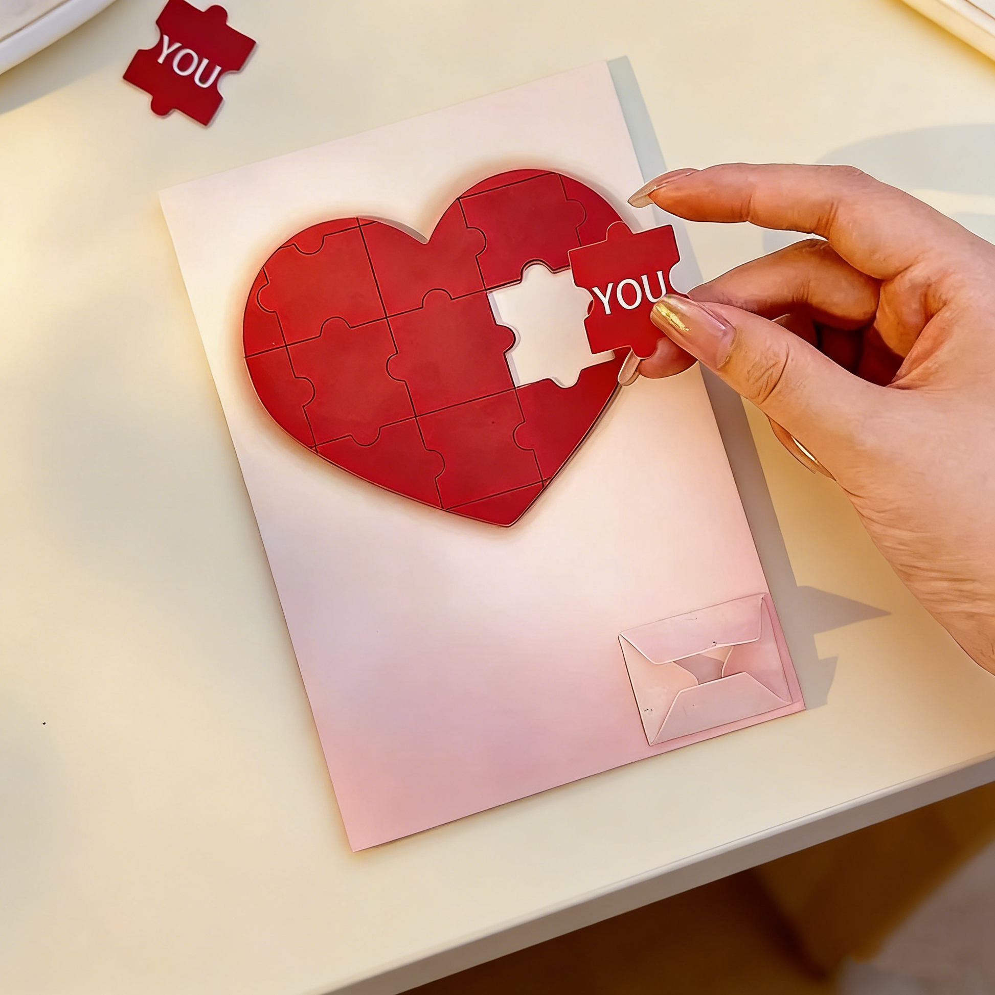🧩Talking heart-shaped jigsaw puzzle cards💖 A perfect gift for confessions & keepsakes