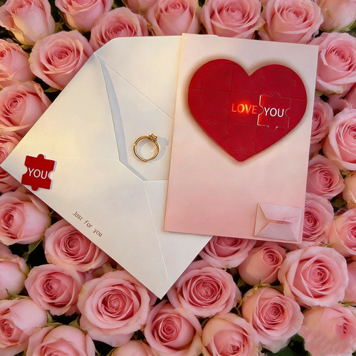 🧩Talking heart-shaped jigsaw puzzle cards💖 A perfect gift for confessions & keepsakes