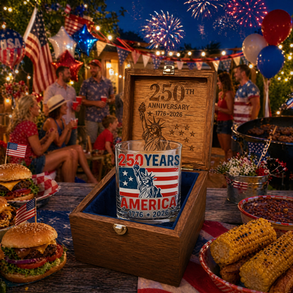 🏆 66K+ Sold ⚡ 250th Anniversary Patriotic Whiskey Glass (1776–2026) 🎁