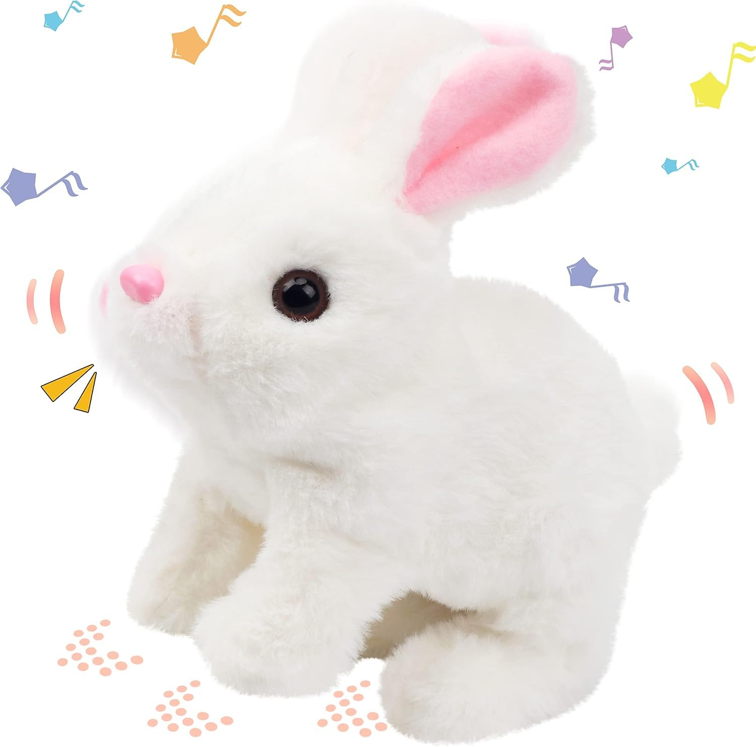 Electronic plush bunny toy, interactive Easter bunny toy