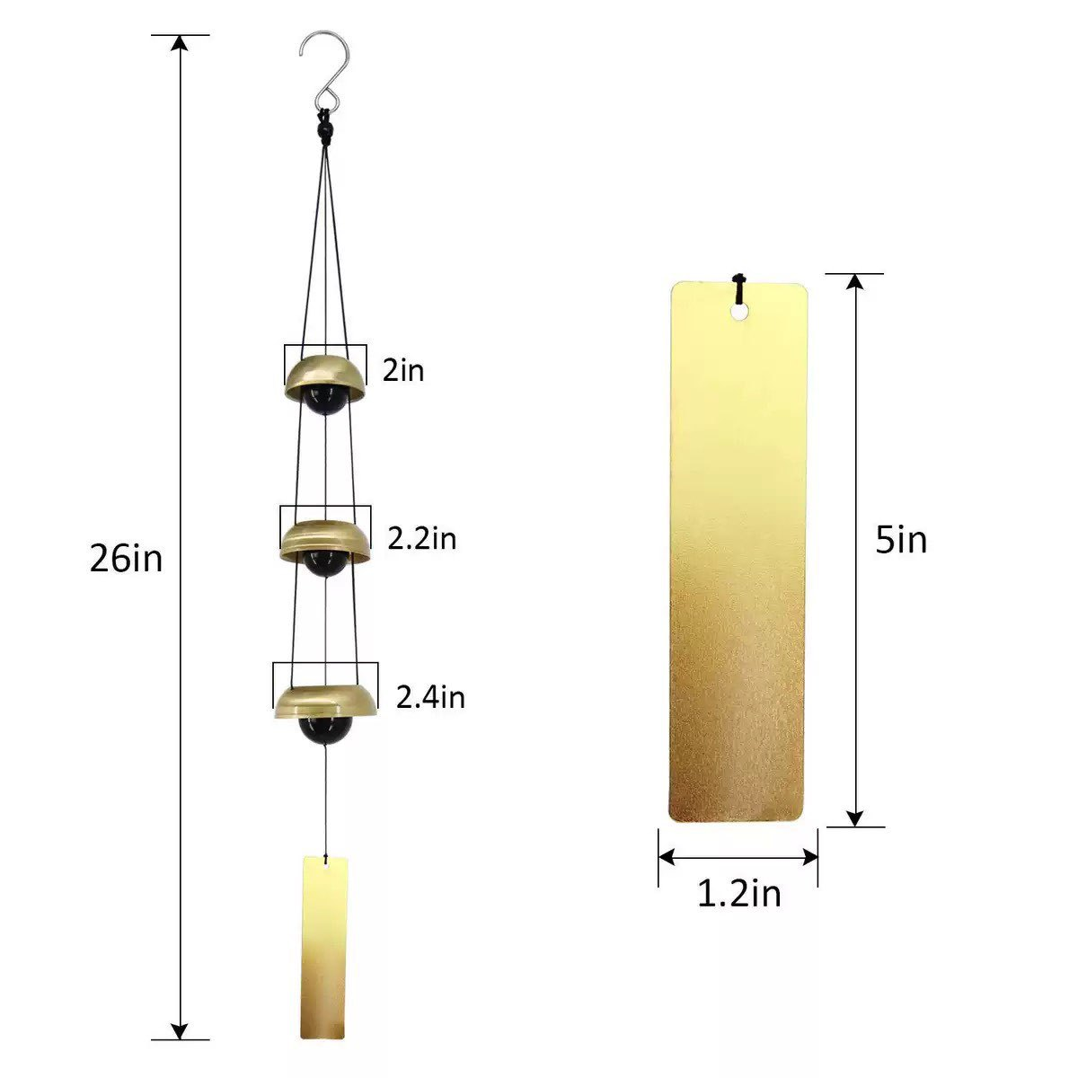 3-Tier Brass color
