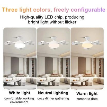 💥SAVE 33%💡 2-in-1 E27 4-Head Folding Ceiling Fan Light, Adjustable LED Fan Lamp With Remote Control For Bedroom Kitchen
