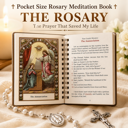 ⏰ Today Only: Buy 1 Get 1 FREE✝️Pocket Size Rosary Meditation Book✝️The Rosary The Prayer That Saved My Life