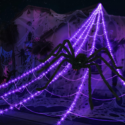 🕸️Spider Web Lights – 8 Modes with Remote &amp