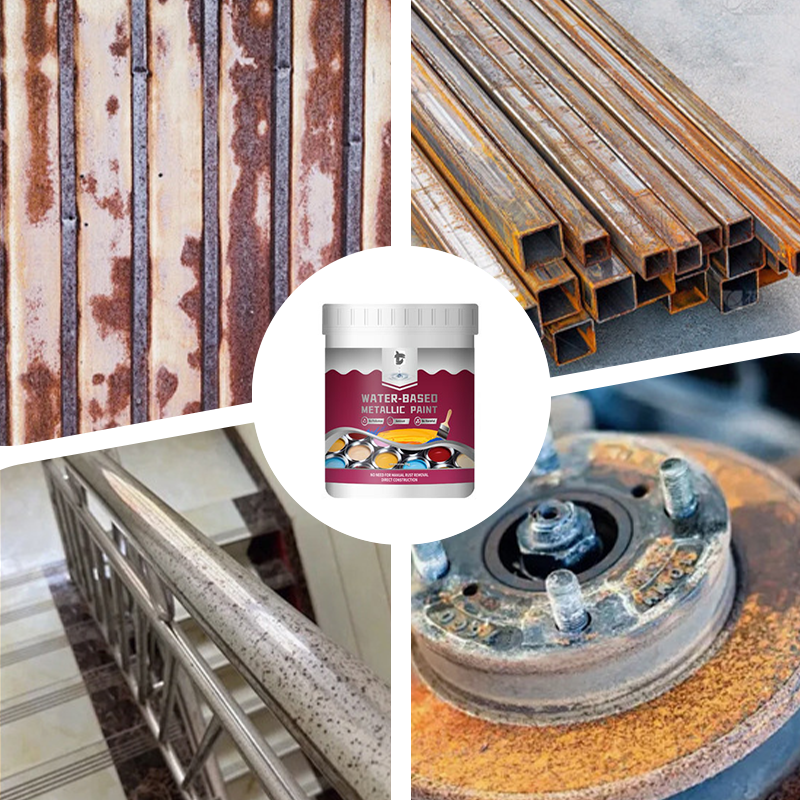 ⏳Time-Limited Special⏰Rust Converter Metallic Paint – One coat stops rust, no sanding, no fumes.  🔨🛡️