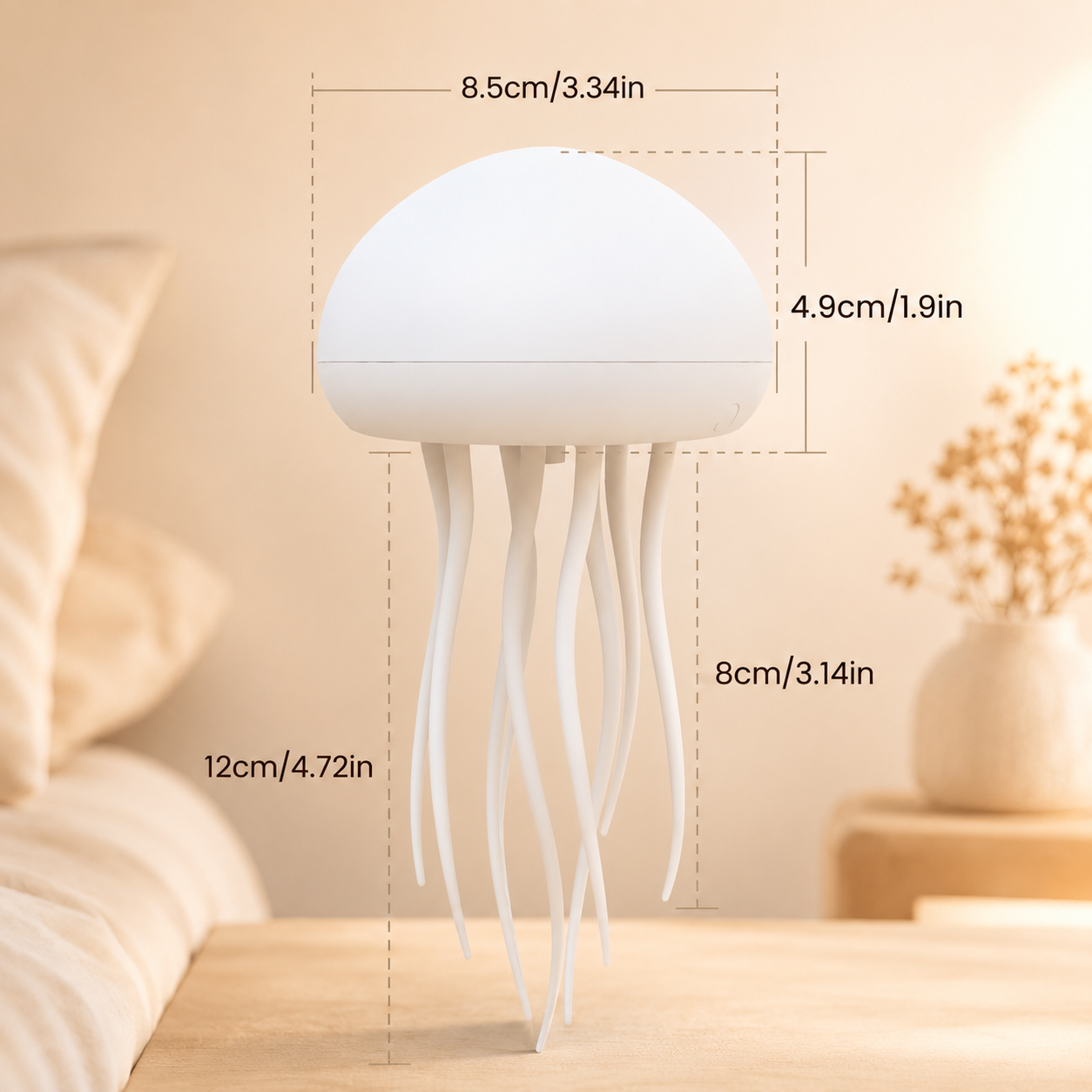 Jellyfish LED Night Light – Soft Glow Bedroom Decor