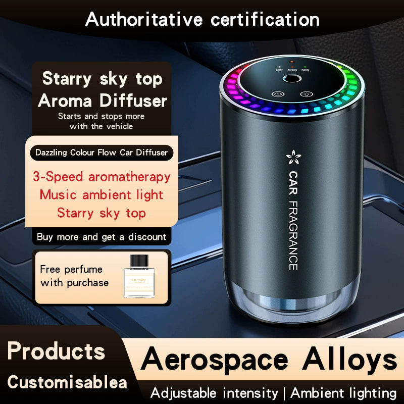 🚗 Smart Car Air Freshener | Starry Sky Projection Aroma Diffuser