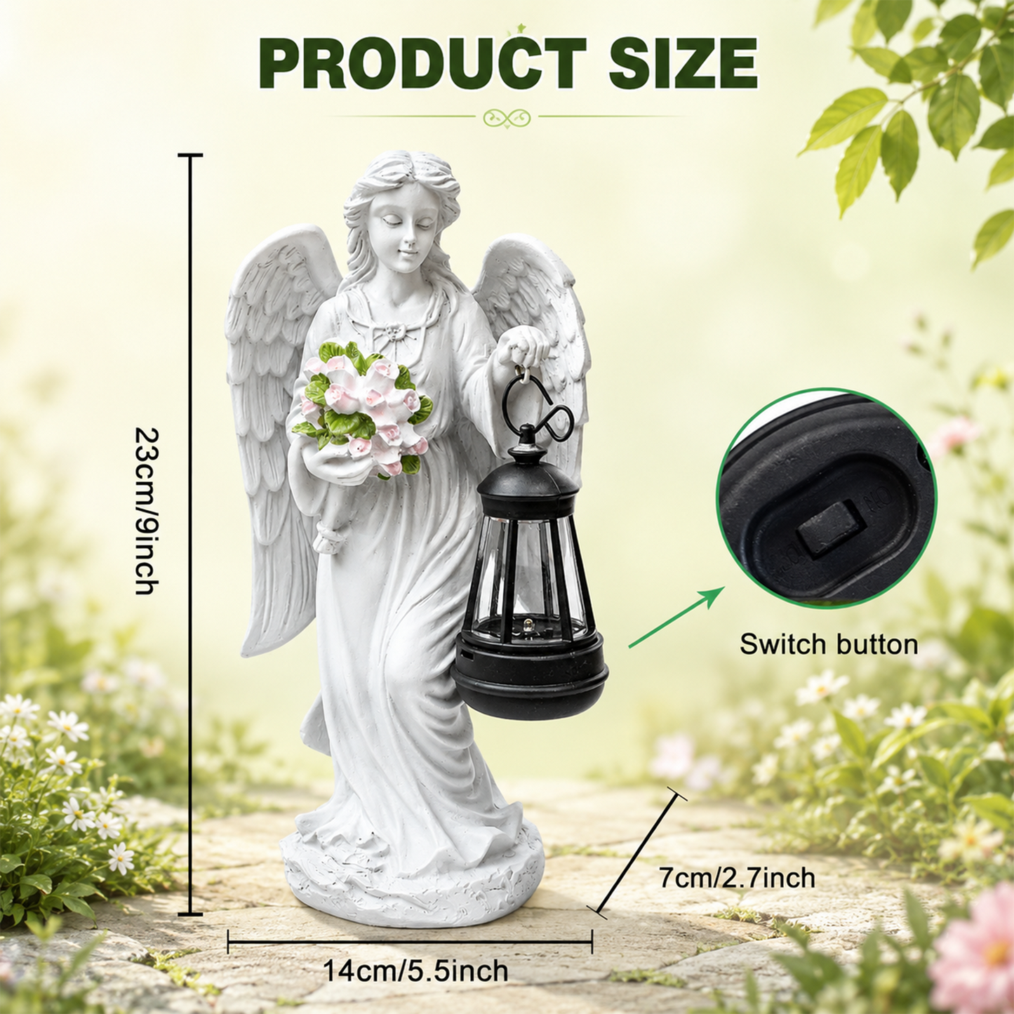 🕊️ Solar Angel Flower Bouquet Garden Statue | Waterproof Outdoor Decor & Accent Light