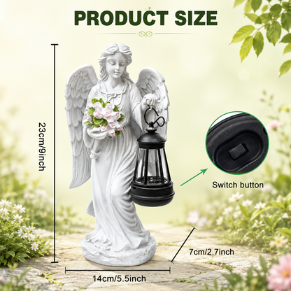 🕊️ Solar Angel Flower Bouquet Garden Statue | Waterproof Outdoor Decor & Accent Light