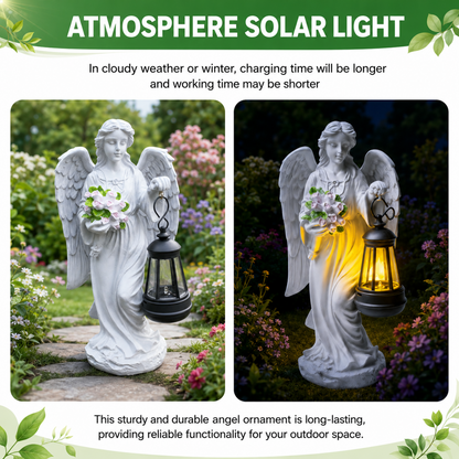🕊️ Solar Angel Flower Bouquet Garden Statue | Waterproof Outdoor Decor & Accent Light