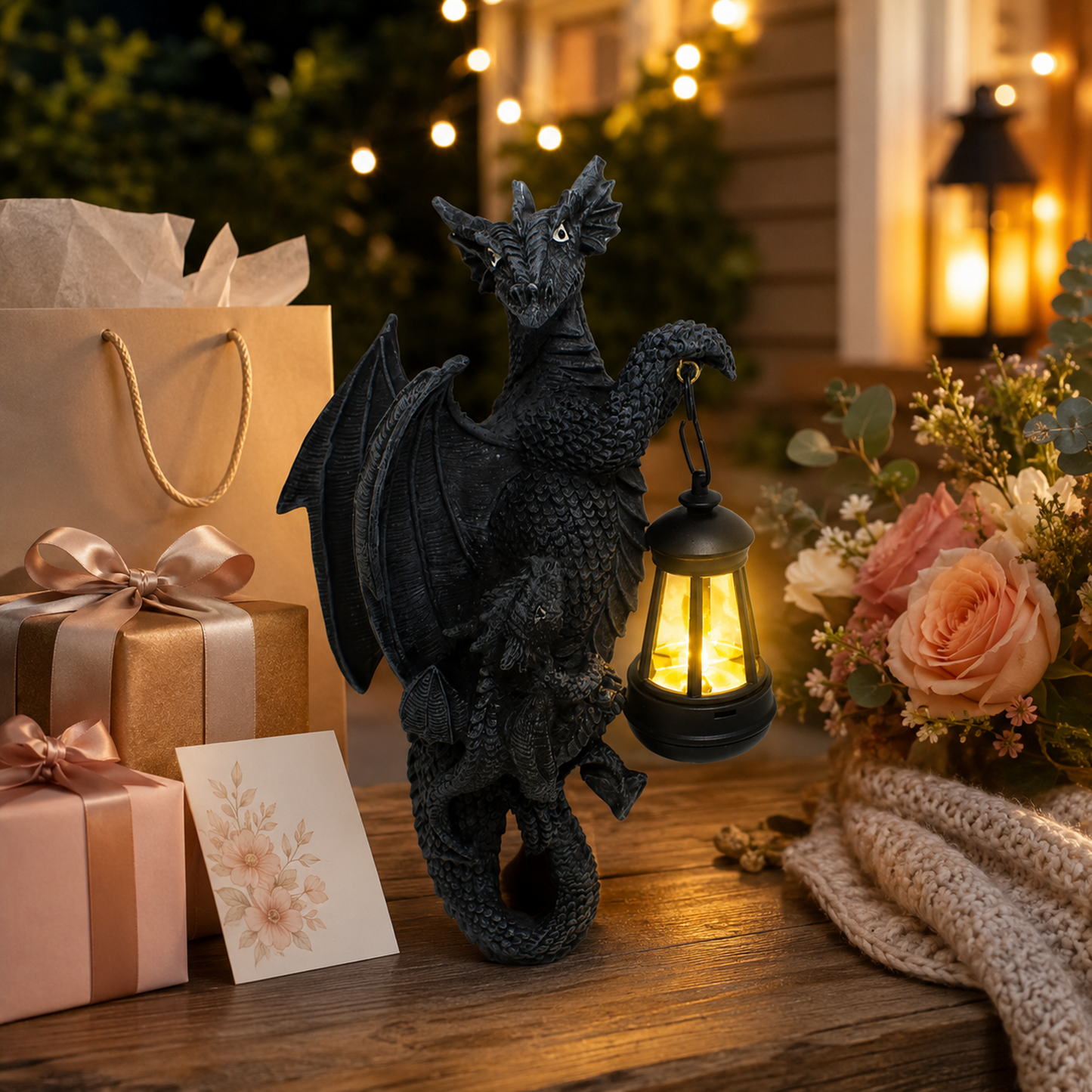 🕊️ Solar Angel Flower Bouquet Garden Statue | Waterproof Outdoor Decor & Accent Light