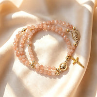 Sunstone Magnetic Rosary Bracelet