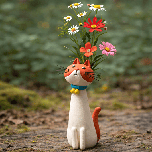 🐱 Cat Design Vase | Gift Idea for Family, Friends & Loved Ones