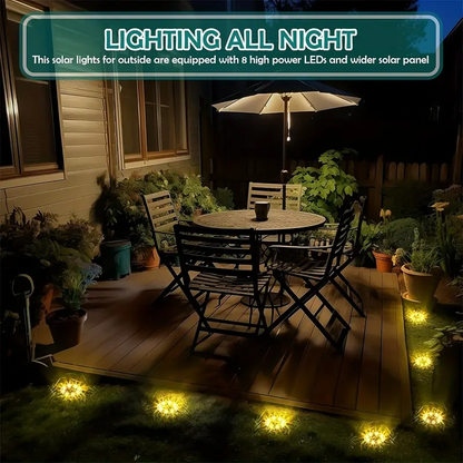 ✨ Solar Outdoor Lights 8 PCS | Waterproof 8LED Lawn Lighting