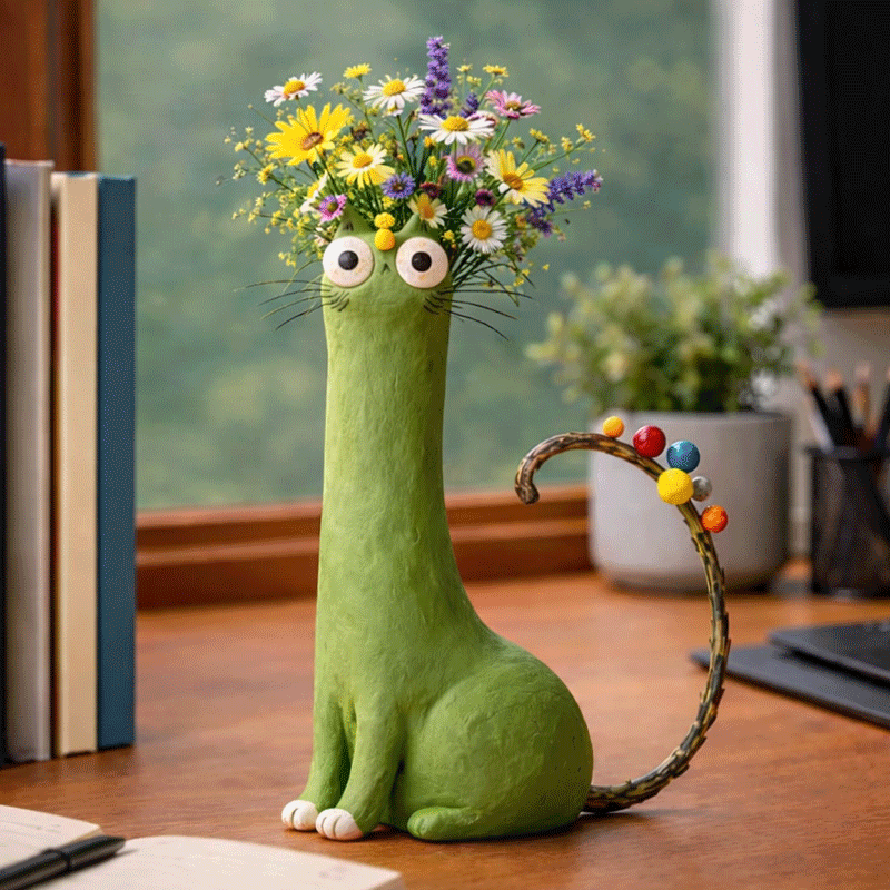 🐱 Cat Design Vase | Gift Idea for Family, Friends & Loved Ones