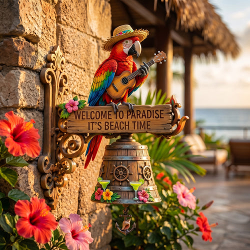 🔥Last Day 49% OFF Sola🔥-🐠 "Island Vibes Lover Paradise Welcome to Paradise" Tropical Wall Bell