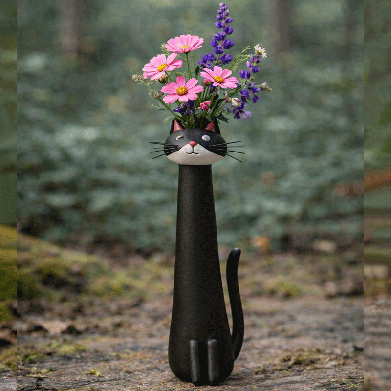 🐱 Cat Design Vase | Gift Idea for Family, Friends & Loved Ones