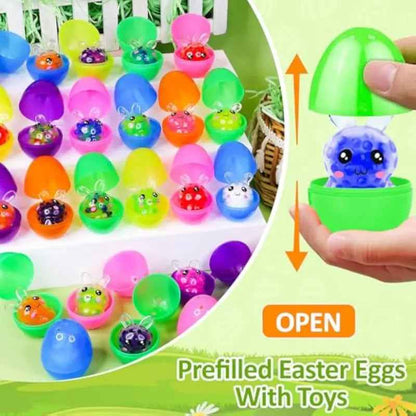 🐰 Easter Bunny Squishy Balls | 12 Pack Egg Fillers for Kids