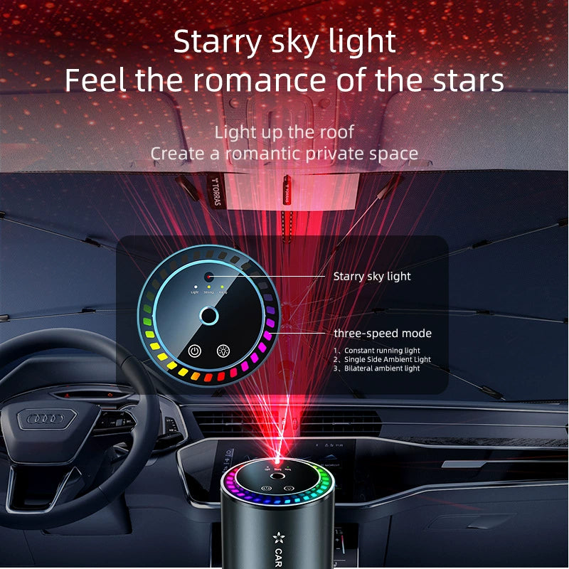 🚗 Smart Car Air Freshener | Starry Sky Projection Aroma Diffuser