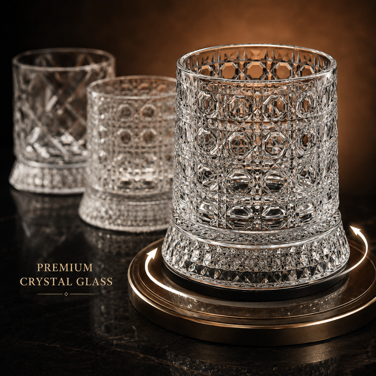 😎Best Gift For Gentlemen-360° Spinning Crystal Whiskey Glass🥃