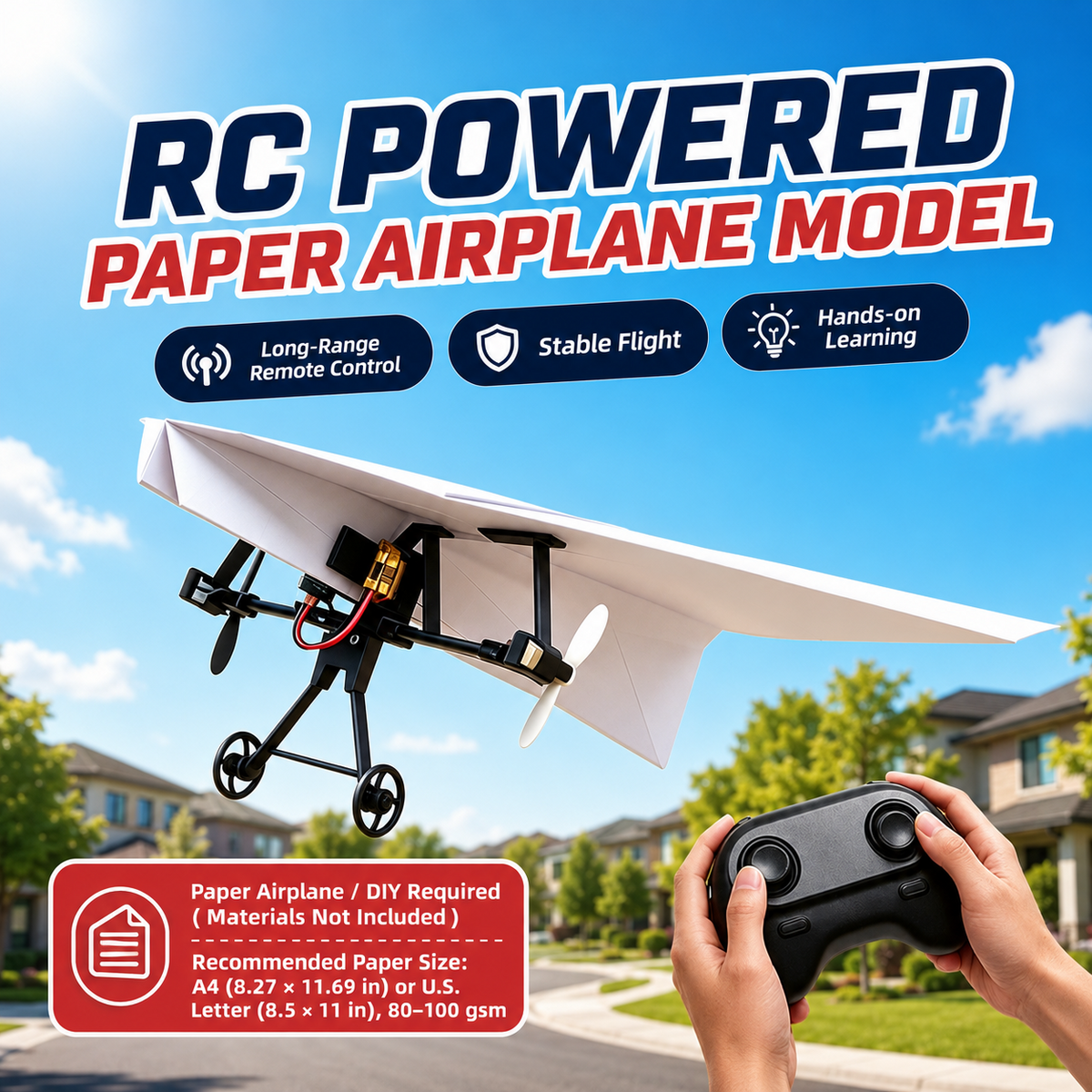 ✈️ Turn Any Paper Airplane Into a Real RC Flyer