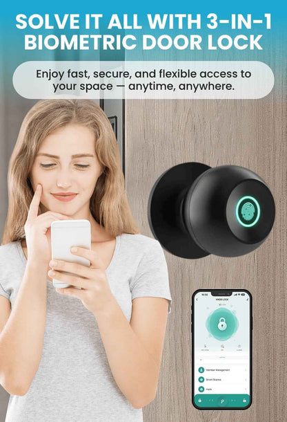 Secure Your Home The Smart Way——3-In-1 Biometric Door Lock