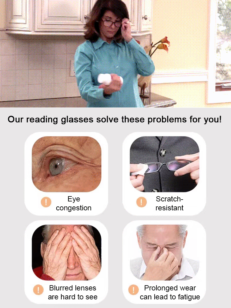 👓 Automatic Zoom Reading Glasses | Anti-Blue Light Presbyopia