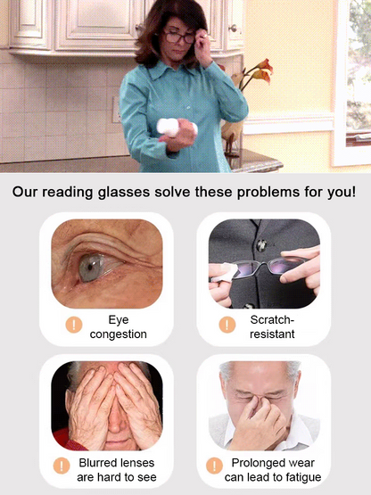 👓 Automatic Zoom Reading Glasses | Anti-Blue Light Presbyopia