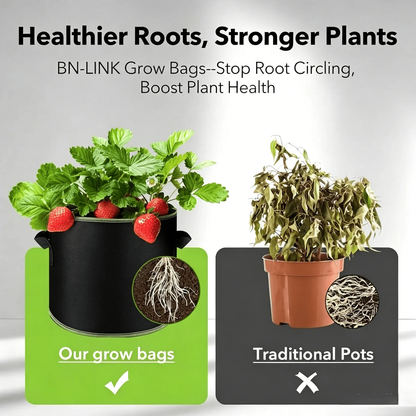 🪴3-Pack Heavy-Duty Grow Bags | Reusable Garden Pots for Healthy Growth