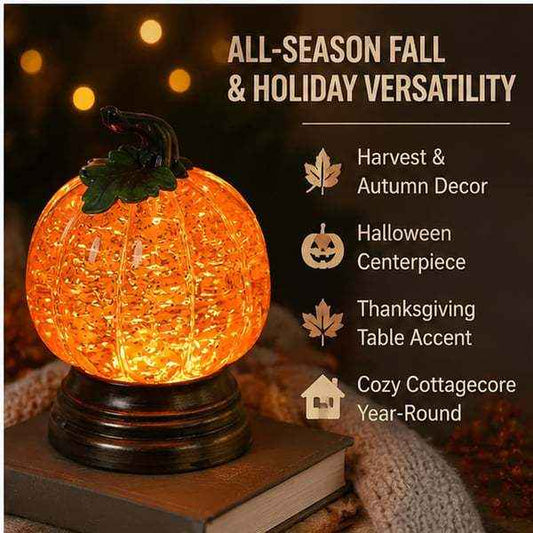 🎃🔥 Today 49% OFF🔥 Glitter Lighted Pumpkin Snow Globe | Add Magical Halloween Charm to Any Space
