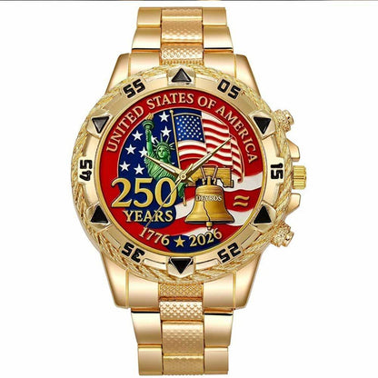 ⌚🔥 Today Only 49% OFF🔥 American Anniversary Badge Watch | Personalized Flag Design for Men