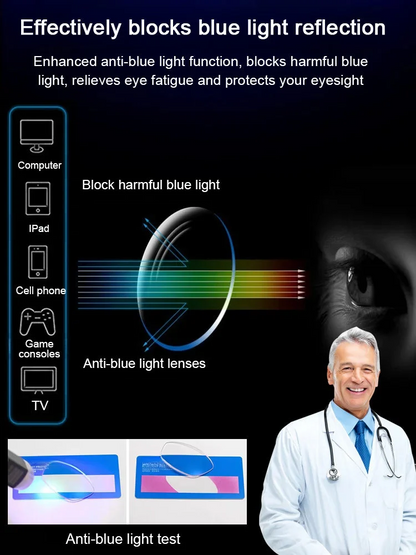 👓 Automatic Zoom Reading Glasses | Anti-Blue Light Presbyopia