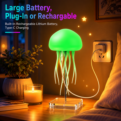 Jellyfish LED Night Light – Soft Glow Bedroom Decor