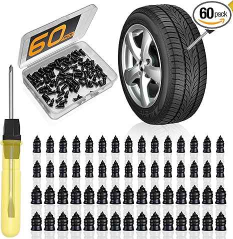 🚗 80PCS Tire Repair Rubber Nails | Vacuum Tire Screw Plug Kit